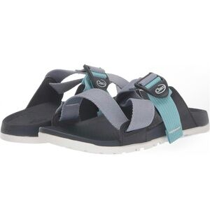 Chaco Women's Lowdown Slides Adjustable Sandals Sz:8 Sky Dusty Blue
